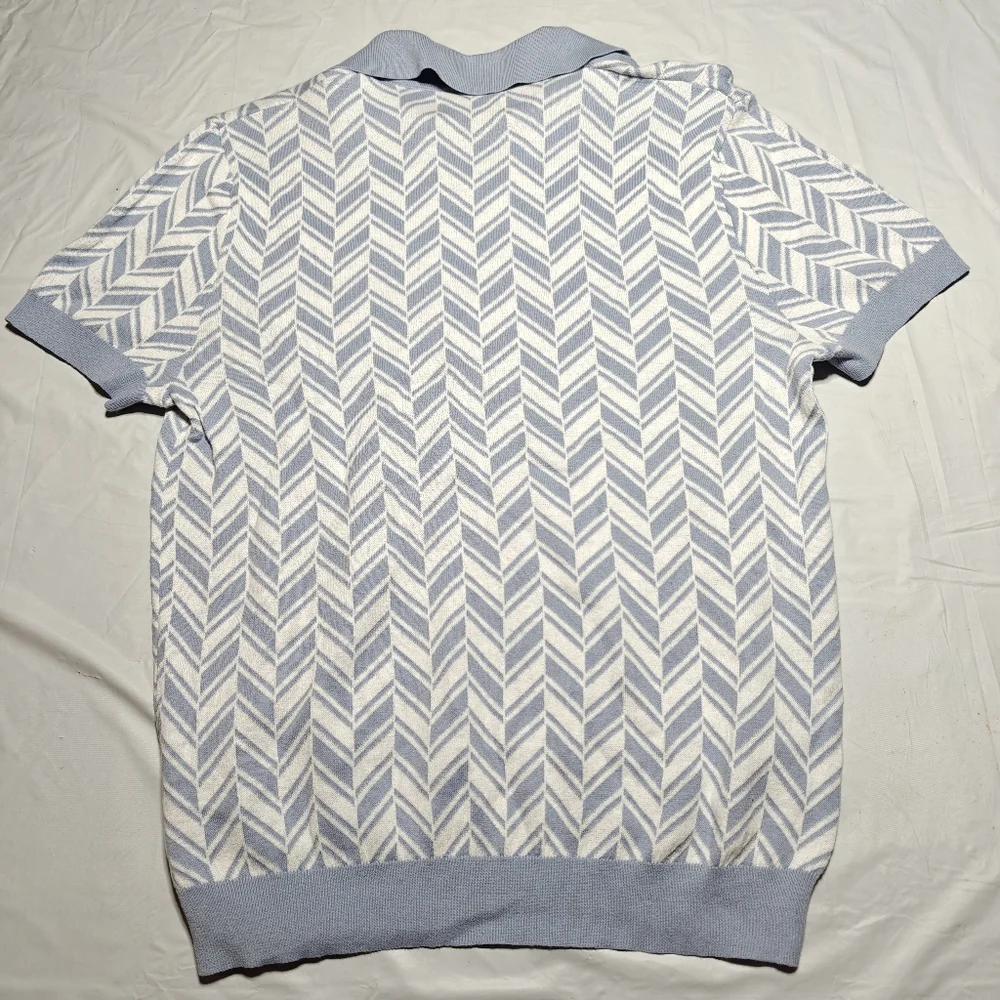 J. Ferrar Johnny Collar Mens Short Sleeve Polo Sweater NWT Size M - Picture 2 of 7